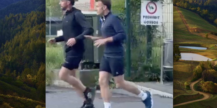 Un frame del vídeo on Macron fa esport / JL