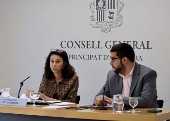 Els consellers del PS, Laia Moliné i Pere Baró. Foto: PS