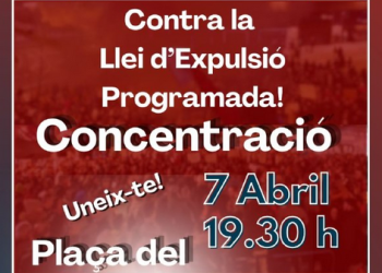 Part del cartell de la concentració prevista per al pròxim dimarts.
