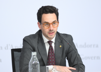 El ministre portaveu, Guillem Casal, durant la roda de premsa posterior al consell de ministres.
