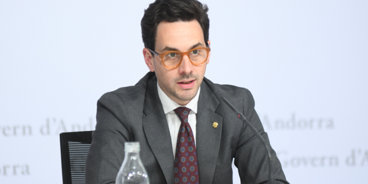 El ministre portaveu, Guillem Casal, durant la roda de premsa posterior al consell de ministres.