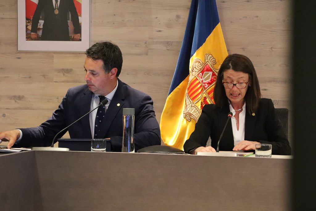 Els cònsols d'Ordino, Eduard Betriu i Maria del Mar Coma (Foto: M. R. ).