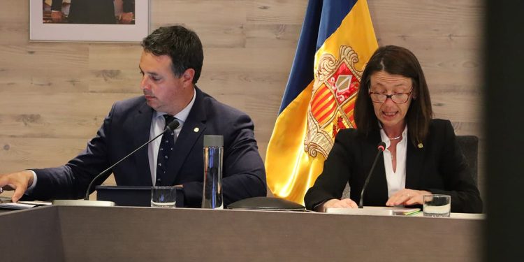 Els cònsols d'Ordino, Eduard Betriu i Maria del Mar Coma (Foto: M. R. ).