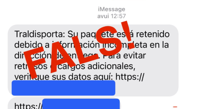 Alerta per una nova campanya de frau: El missatge sobre paquets retinguts que circula pels mòbils