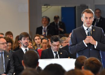 Emmanuel Macron, al Lycée Comte de Foix