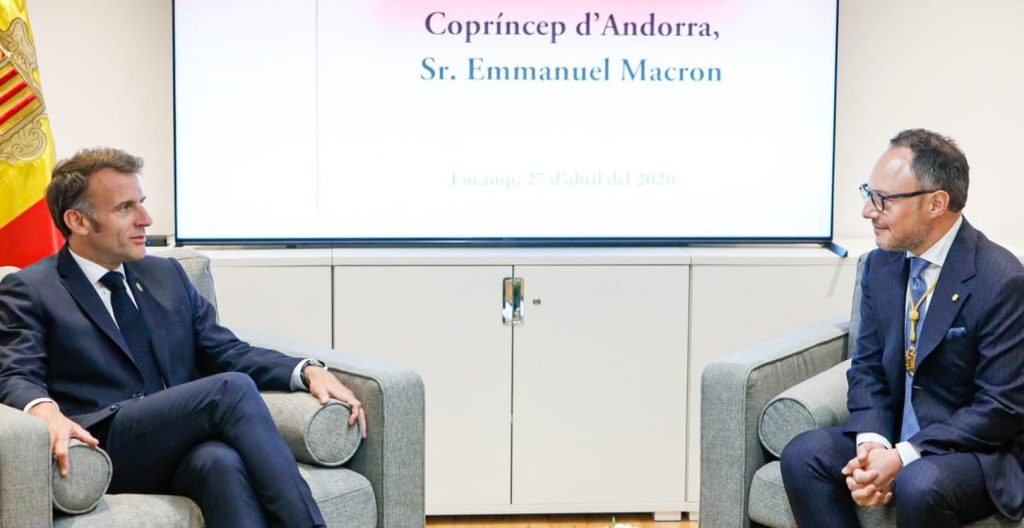Emmanuel Macron i Xavier Espot