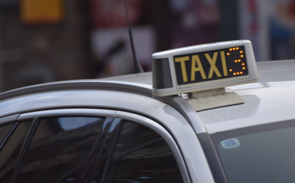 Un taxi en ple servei (Foto: I. M.).