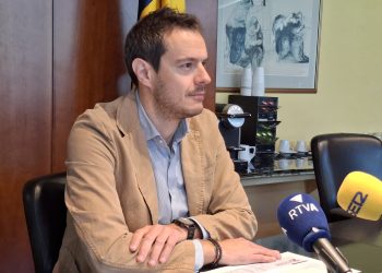 El president de la CASS, Marc Galabert, en roda de premsa. Foto: R. S. (ANA)