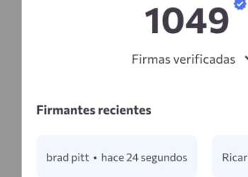Firma de Brad Pitt / Change.org