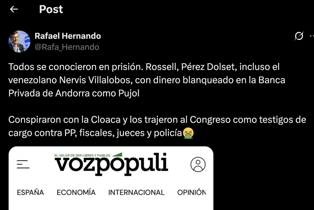 Imatge del post de Rafa Hernando / X