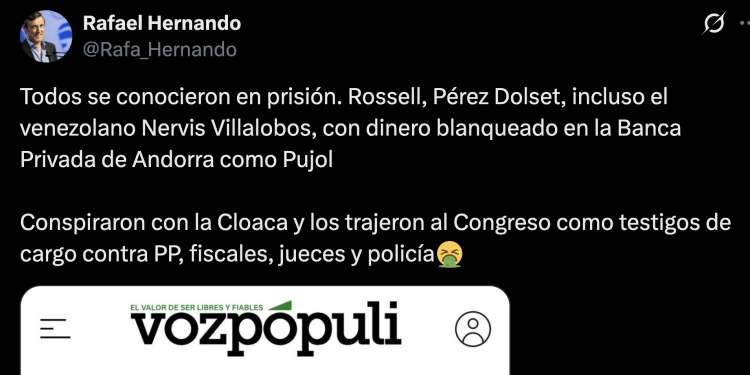 Imatge del post de Rafa Hernando / X