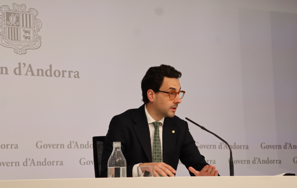 El ministre portaveu, Guillem Casal, durant el consell de ministres.