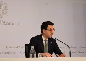 El ministre portaveu, Guillem Casal, durant el consell de ministres.
