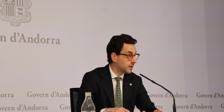 El ministre portaveu, Guillem Casal, durant el consell de ministres.