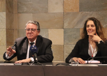 Els consellers de l'oposició, Enric Dolsa i Jordina Bringué.