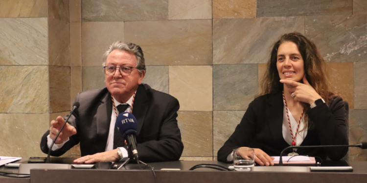 Els consellers de l'oposició, Enric Dolsa i Jordina Bringué.