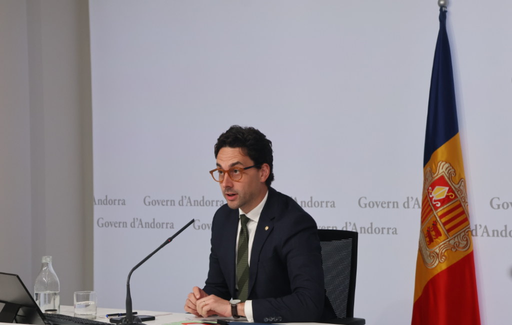 El ministre portaveu, Guillem Casal, durant la roda de premsa posterior a consell de ministres.