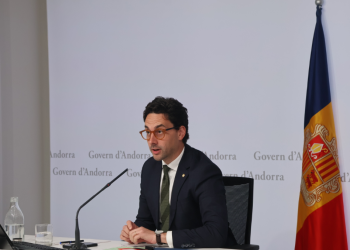 El ministre portaveu, Guillem Casal, durant la roda de premsa posterior a consell de ministres.