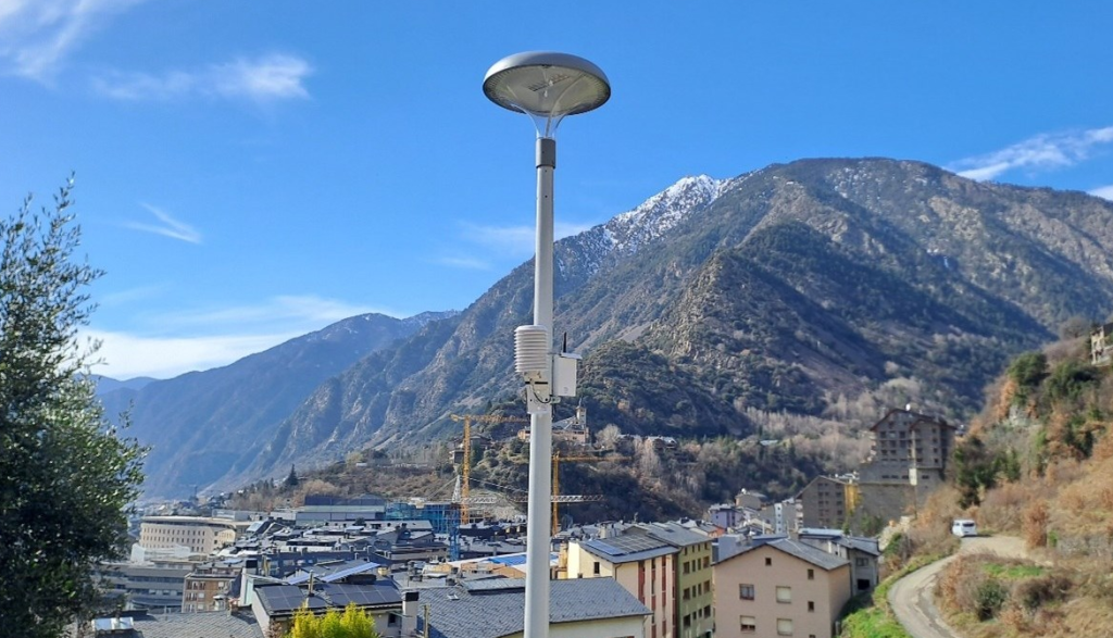 Un dels sensors instal·lats a Escaldes-Engordany.