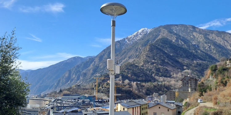 Un dels sensors instal·lats a Escaldes-Engordany.