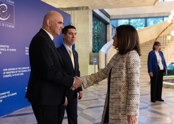 La ministra d'exteriors, Imma Tor, durant la 135a sessió del Comitè de Ministres del Consell d'Europa.