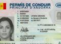 Exemple del permís de conduir. Foto: Govern d'Andorra