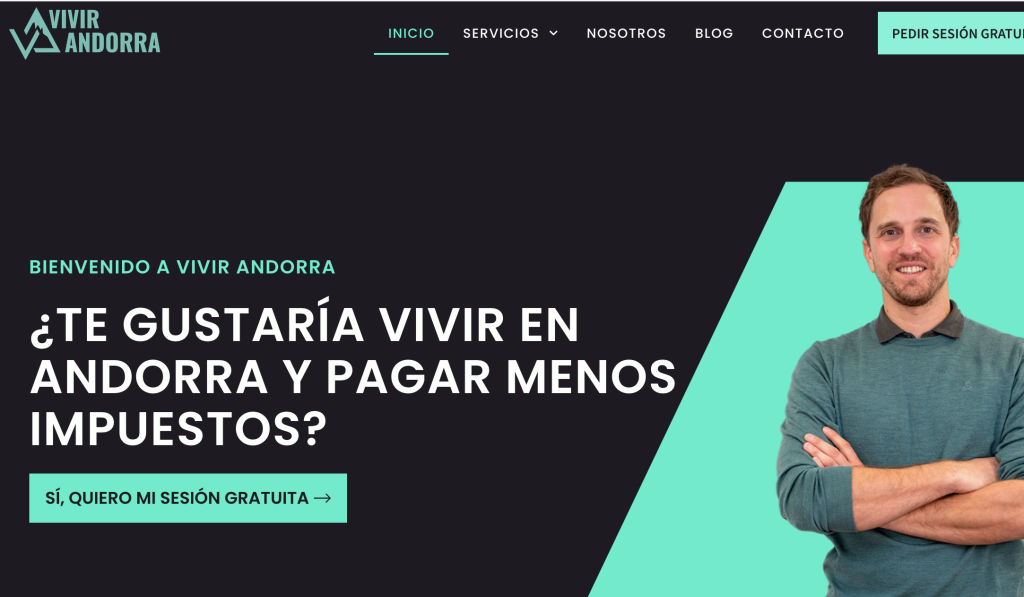 José Sansa publicita el seu negoci Vivir en Andorra / Vivir en Andorra