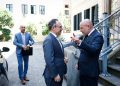 Carlos Prieto i Xavier Espot ahir a Barcelona / X
