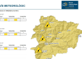 El mapa d'avís groc.