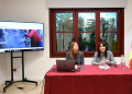 La ministra de Cultura, Joventut i Esports, Mònica Bonell, i la directora del Departament de Patrimoni Cultural, Isabel de la Parte.