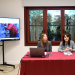 La ministra de Cultura, Joventut i Esports, Mònica Bonell, i la directora del Departament de Patrimoni Cultural, Isabel de la Parte.