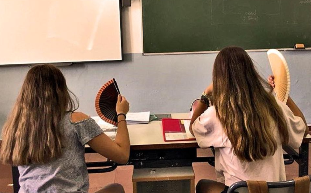 Calor a l'aula.