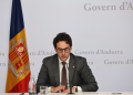 El ministre portaveu, Guillem Casal, durant la roda de premsa.