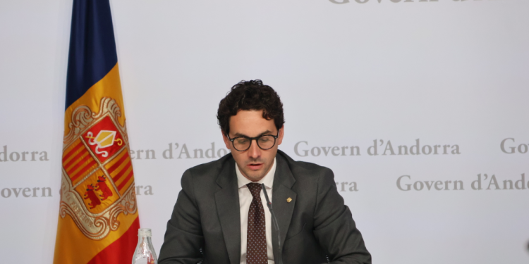 El ministre portaveu, Guillem Casal, durant la roda de premsa.