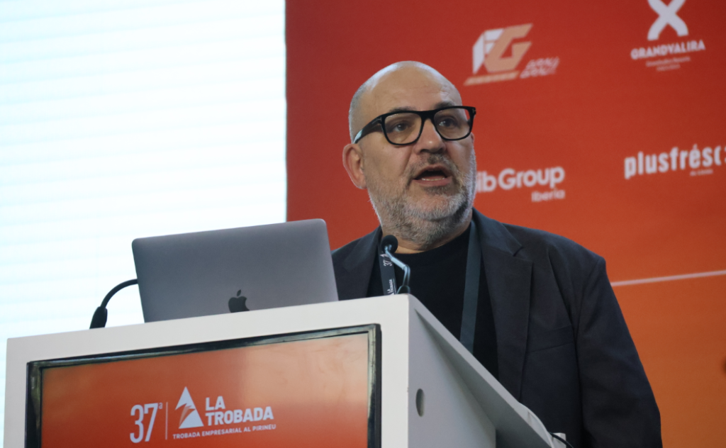 El CEO de Mortensen, Josep Maria Ganyet durant la Trobada. Foto: Mireia Reynal