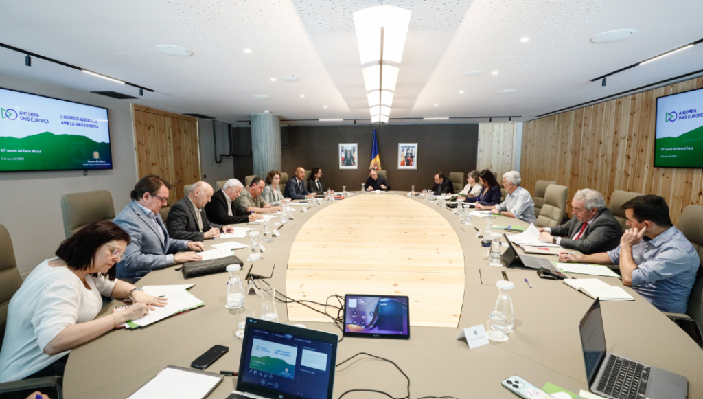 La reunió del pacte d'Estat celebrada aquest dimecres.