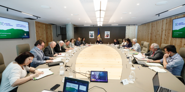 La reunió del pacte d'Estat celebrada aquest dimecres.