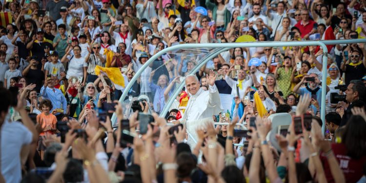 El Papa Lleó XIV a Montjuïc. Foto: ACN