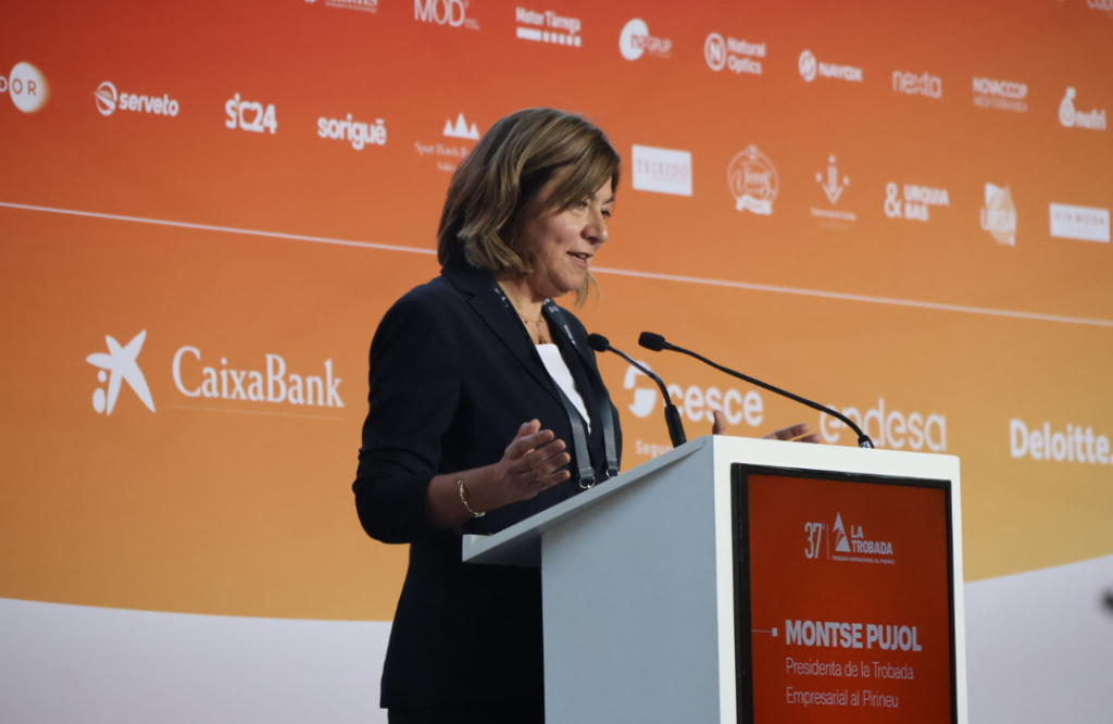 Presidenta de la Trobada Empresarial al Pirineu, Montse Pujol, durant la cloenda.