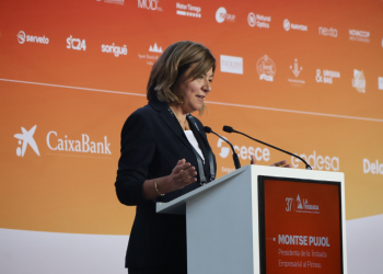 Presidenta de la Trobada Empresarial al Pirineu, Montse Pujol, durant la cloenda.