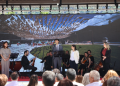 El cònsol major d'Andorra la Vella, Sergi González, i la cònsol menor, Olalla Losada, durant l'acte.