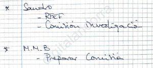 Sandro Rosell va ser un dels testimonis com l'excomissari Marcelino Martín Blas de qui Leire posa directament que se li ha de preparar la declaració.