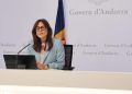 La ministra de Justícia i Interior, Ester Molné, en roda de premsa. Foto: R. S. (ANA)