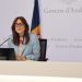 La ministra de Justícia i Interior, Ester Molné, en roda de premsa. Foto: R. S. (ANA)
