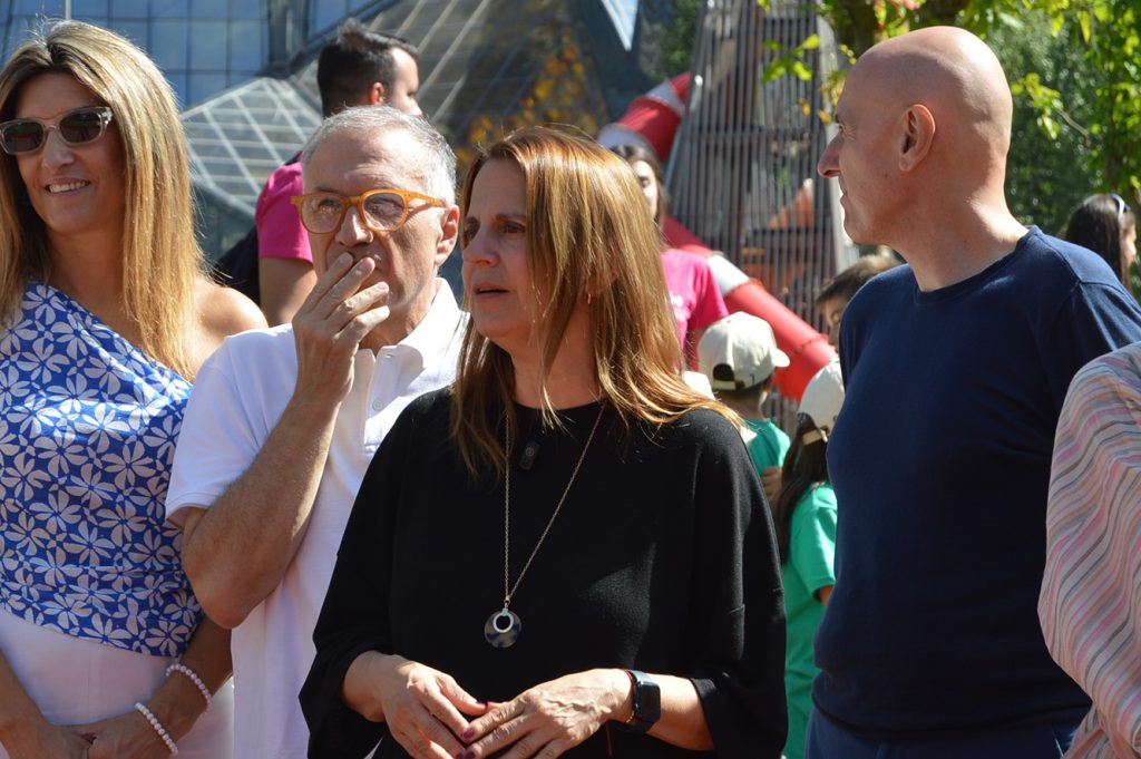 La cònsol major d'Escaldes-Engordany, Rosa Gili, aquest dimecres durant la inauguració de la nova zona verda del Prat del Roure. Foto: M. F. (ANA)