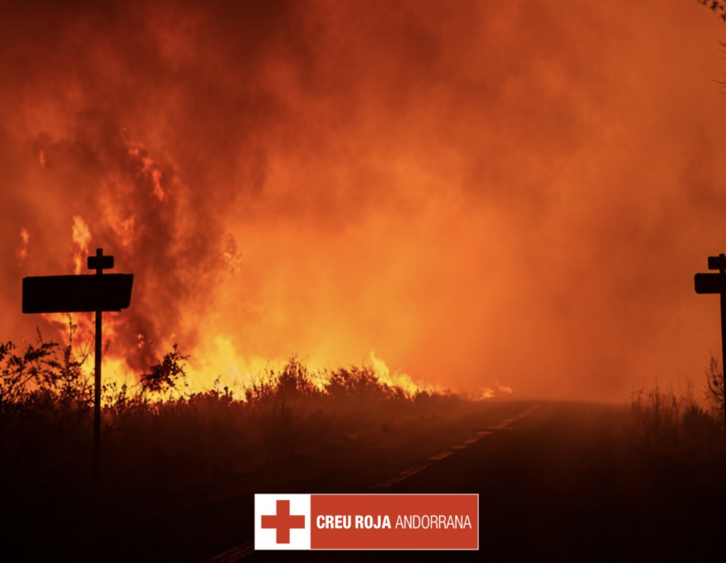Els incendis de la regió de la Gironda i les Landes. Foto: Creu Roja Andorrana