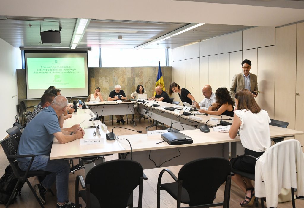 La Comissió de coordinació i desenvolupament de l’estratègia nacional de la biodiversitat d’Andorra (CENBA). Foto: SFGA
