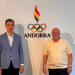 El president de la Federació Andorrana de Golf, Gabriel Guerrero, amb el president del COA, Xavier Espot Miró.