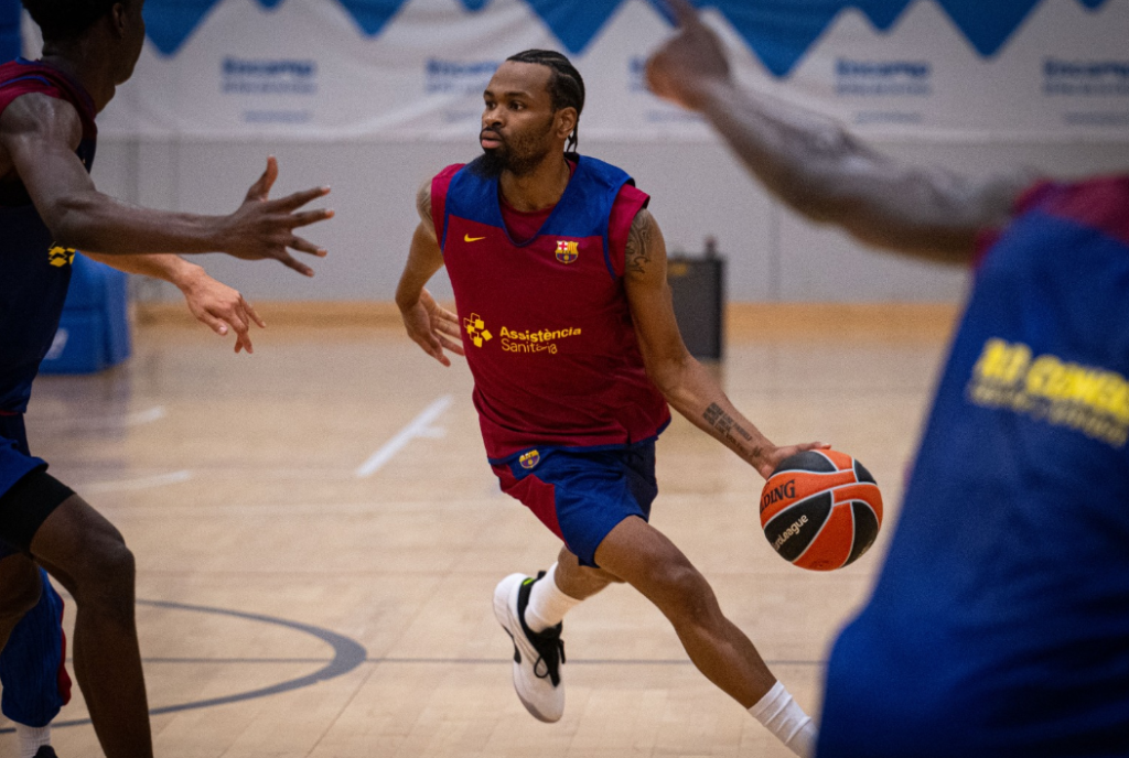 El Barça Basket durant una pretemporada a Encamp.
