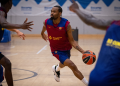 El Barça Basket durant una pretemporada a Encamp.